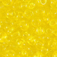 Glasperlen rocailles 6/0 (4mm) Transparent yellow
